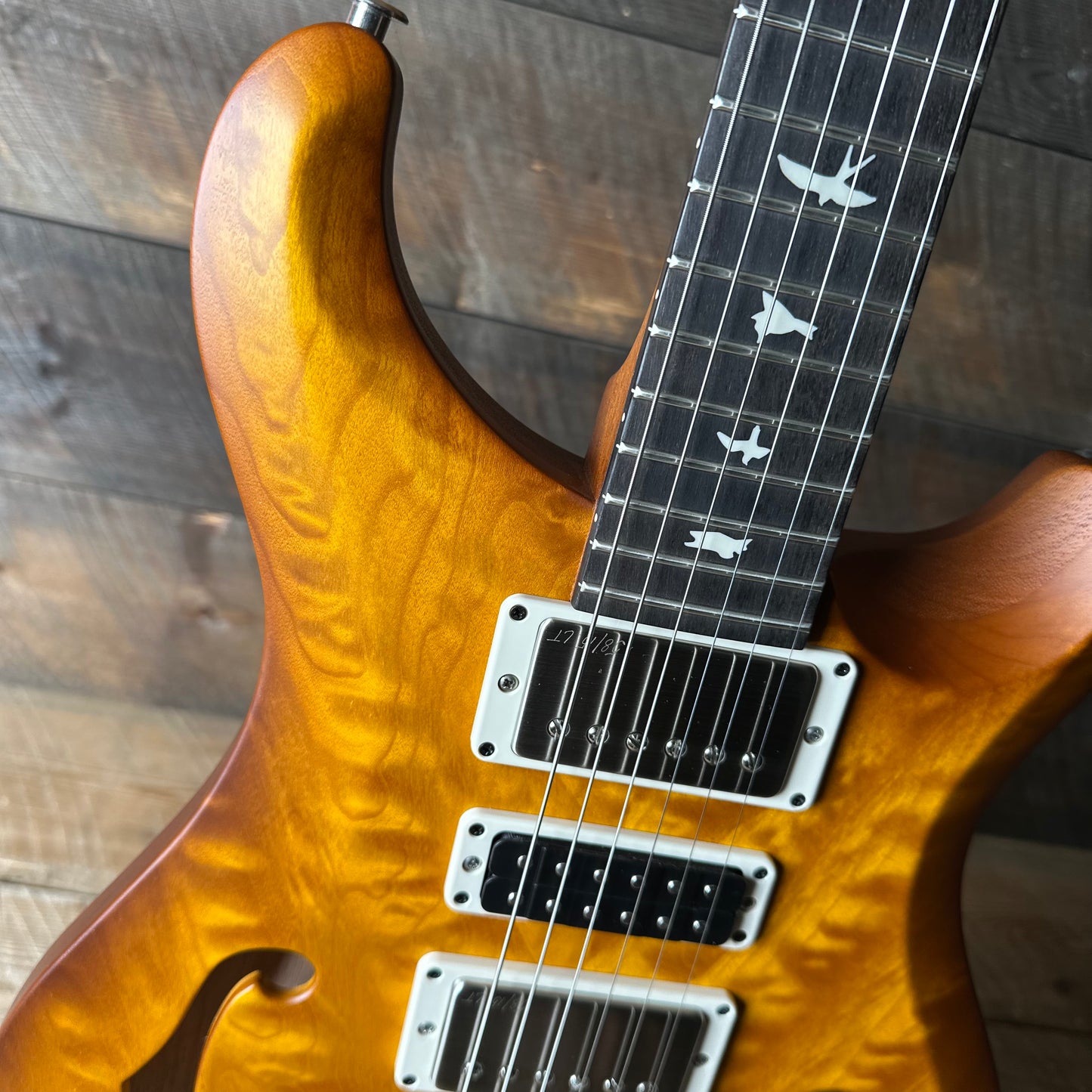 PRS S2 Wood Library Special Semi-Hollow Quilted Top - Satin Honey Gold Burst S2085236