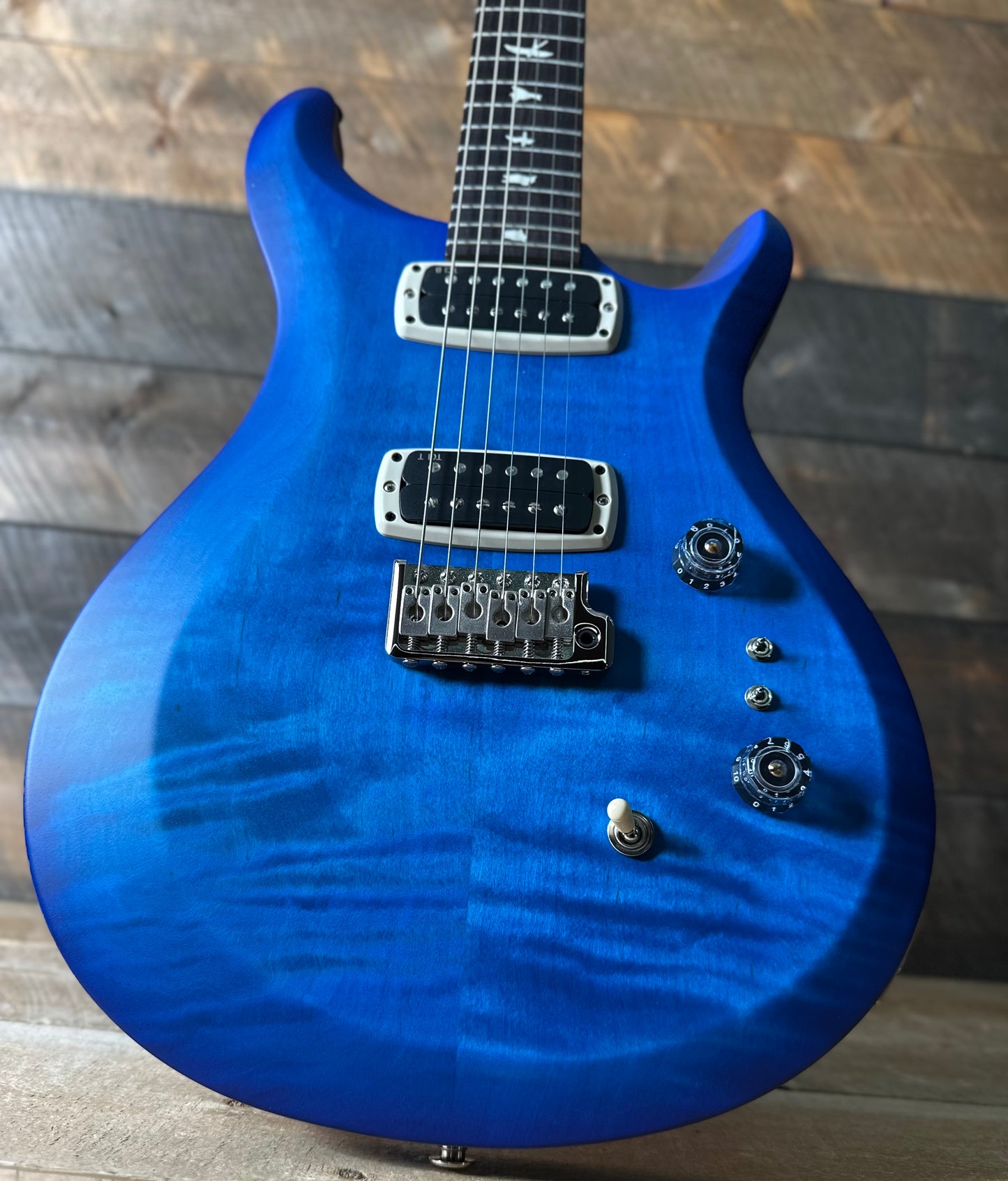 PRS S2 Wood Library Custom 24-08 QS Exclusive Satin Run! - Lake Blue S2085225