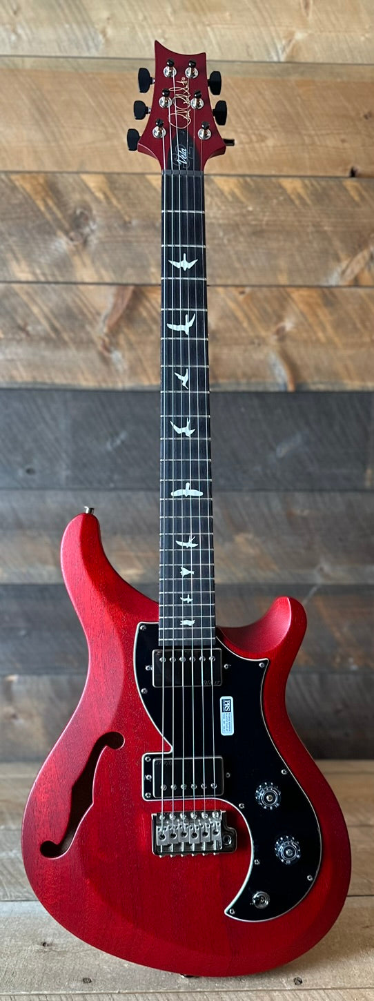 PRS S2 Vela Semi-Hollow HHT Quimper Edition – Vintage Cherry Satin Nitro USA Electric Guitar S2089021