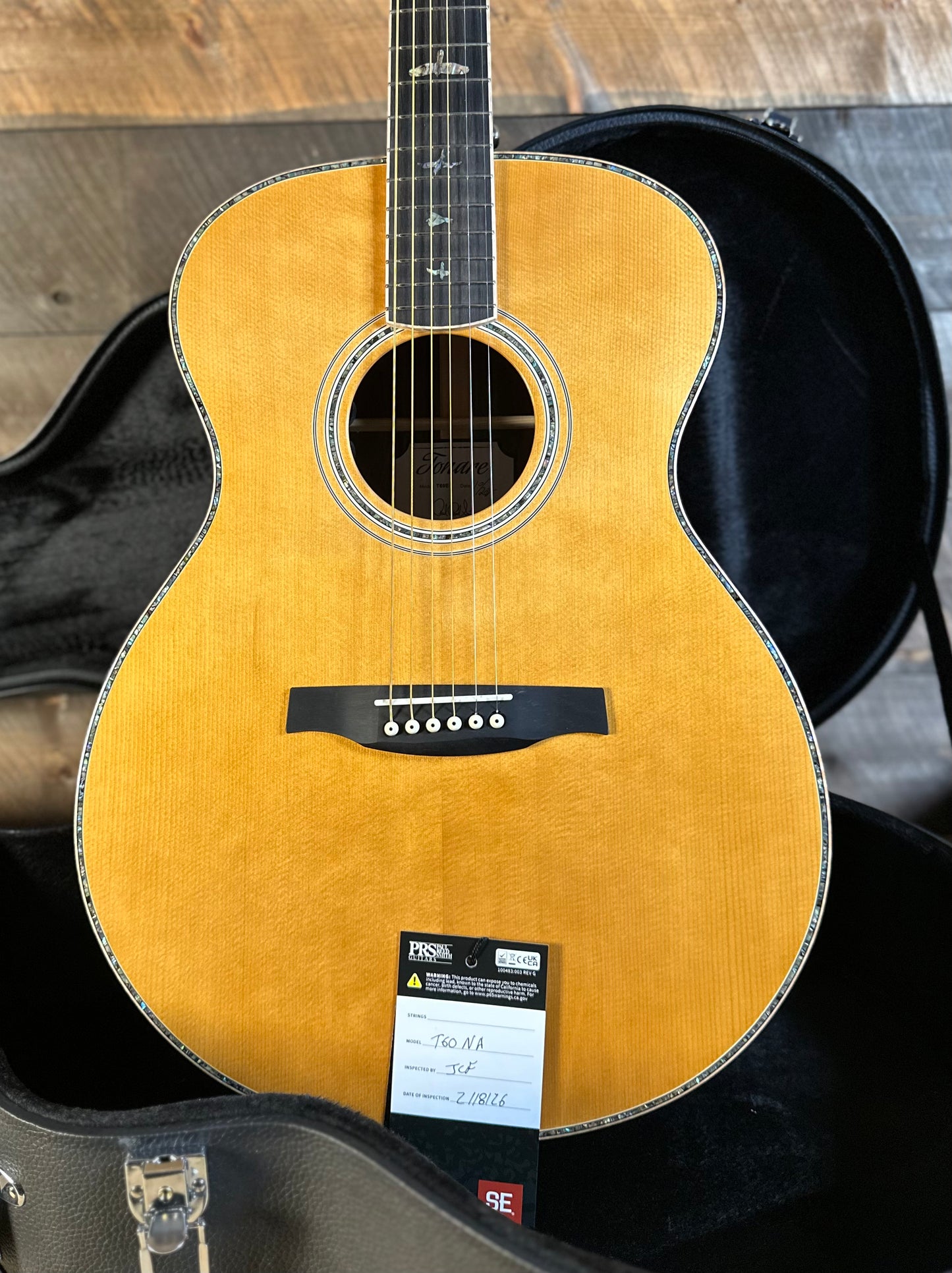 *PRS Roadshow Guitar* PRS SE Tonare T60E Acoustic - Natural