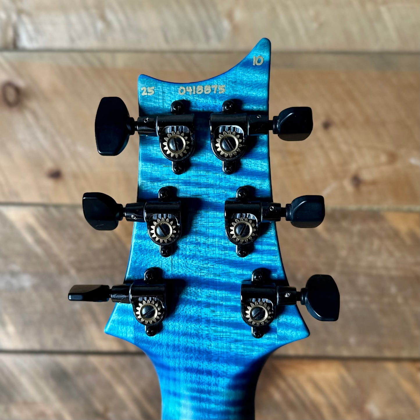 PRS Wood Library McCarty 594 Flamed Maple 10 Top, Swamp Ash Back, Stained Flamed Maple Neck, Bound Ebony FB - Satin Aquableux 418875