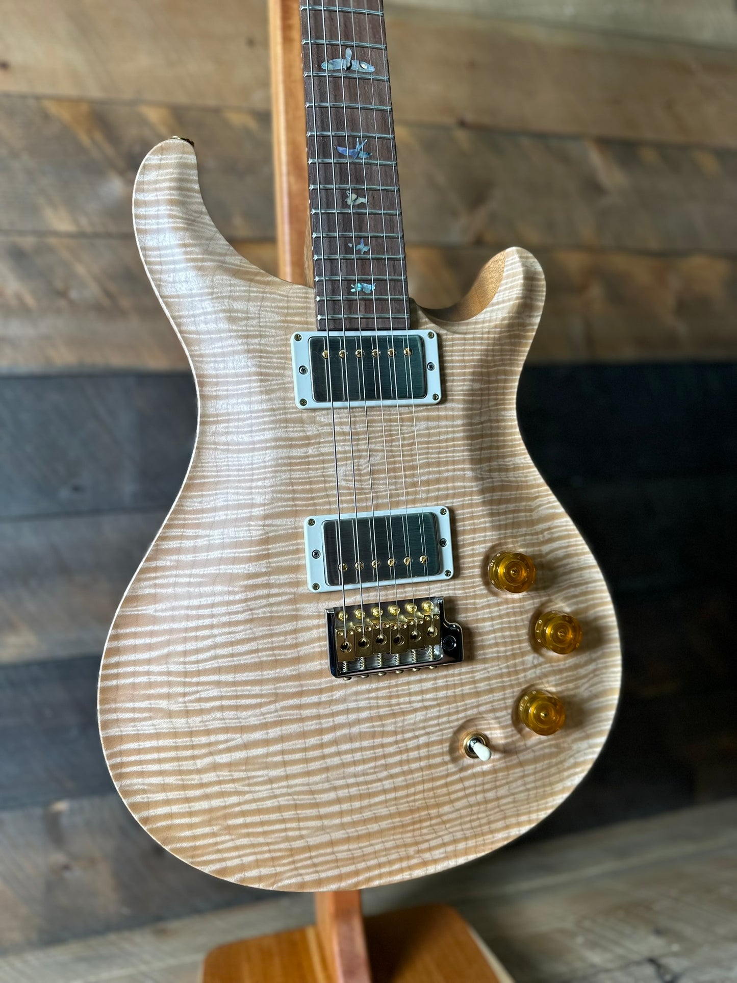 PRS DGT David Grissom Signature Wood Library ONE PIECE TOP!! Flame Maple 10 Top, Brazilian Rosewood FB -Natural 410965