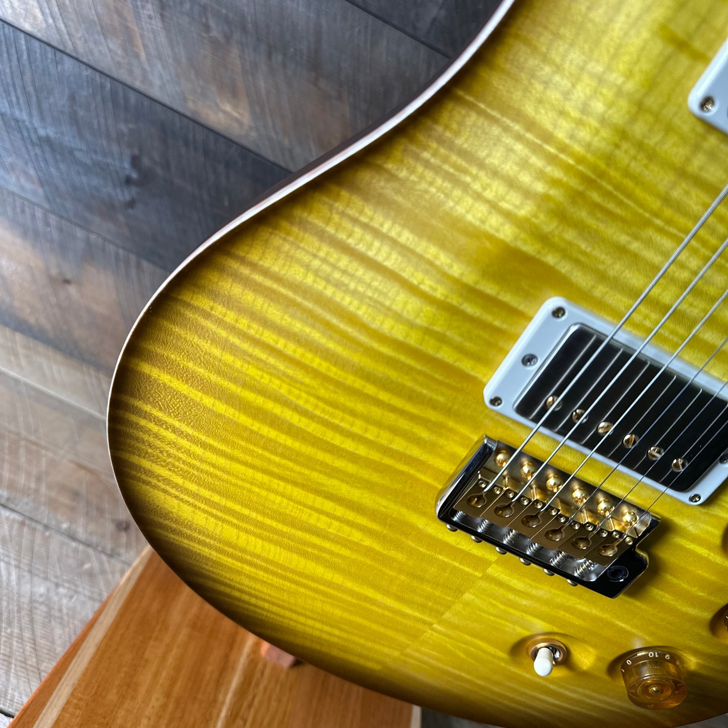 PRS DGT David Grissom Signature Wood Library Flame Maple 10 Top, Brazilian Rosewood FB - Livingston Lemondrop 410960