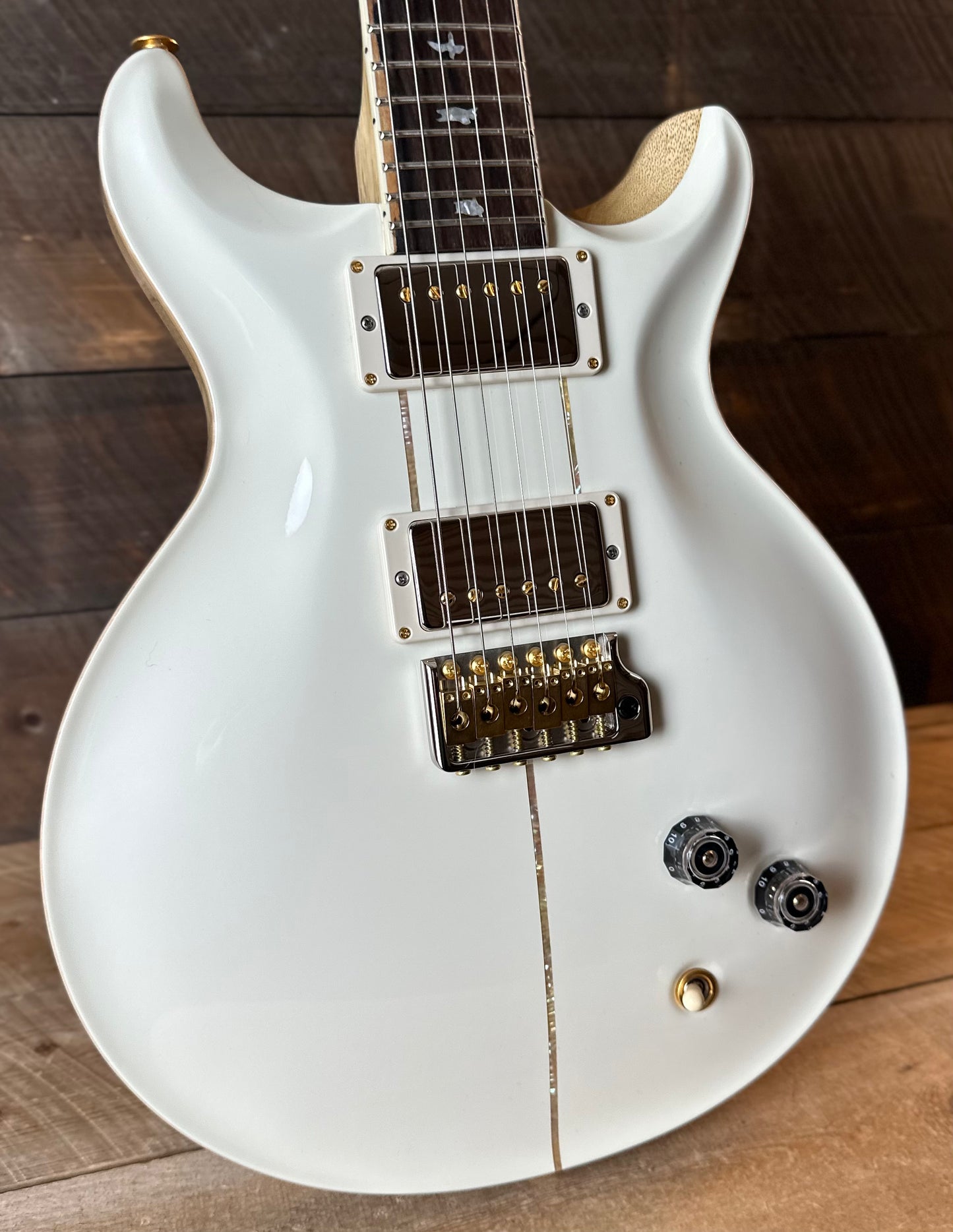 PRS Wood Library Santana Retro Korina Back & Neck, Ziricote FB!! - Antique White Top W/Natural Back 418563