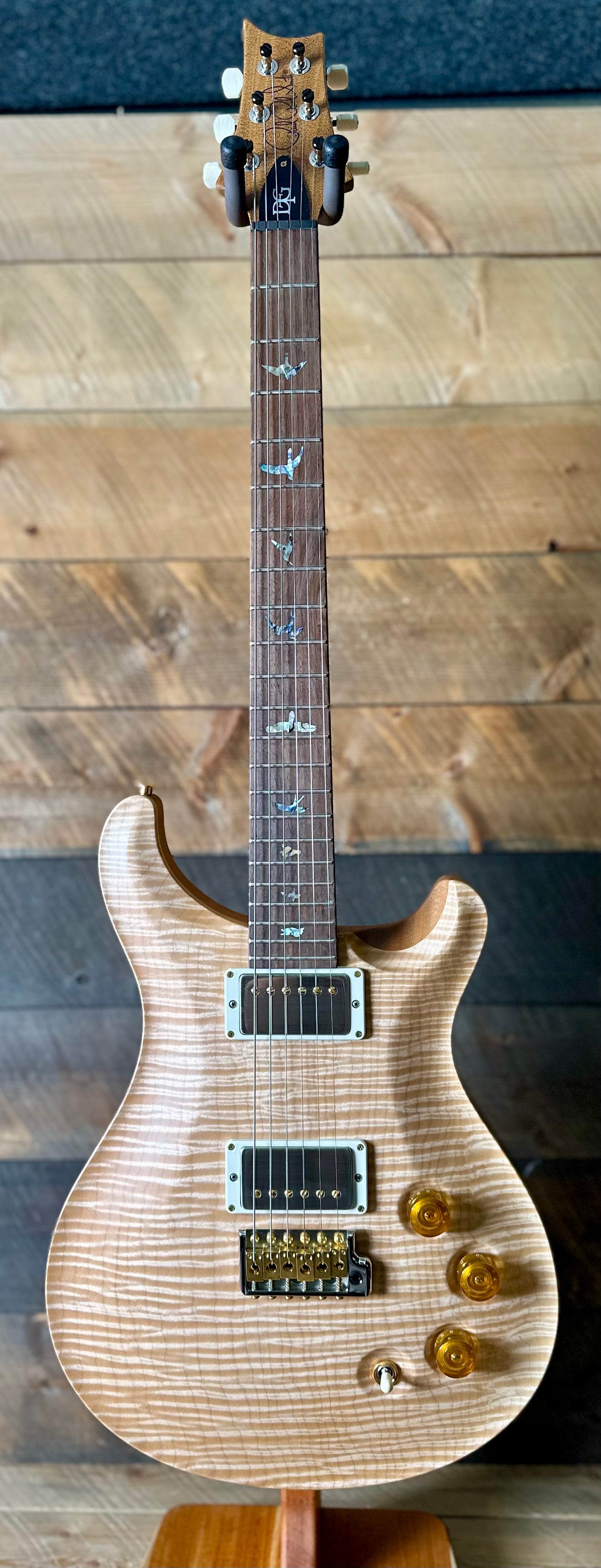 PRS DGT David Grissom Signature Wood Library ONE PIECE TOP!! Flame Maple 10 Top, Brazilian Rosewood FB -Natural 410965