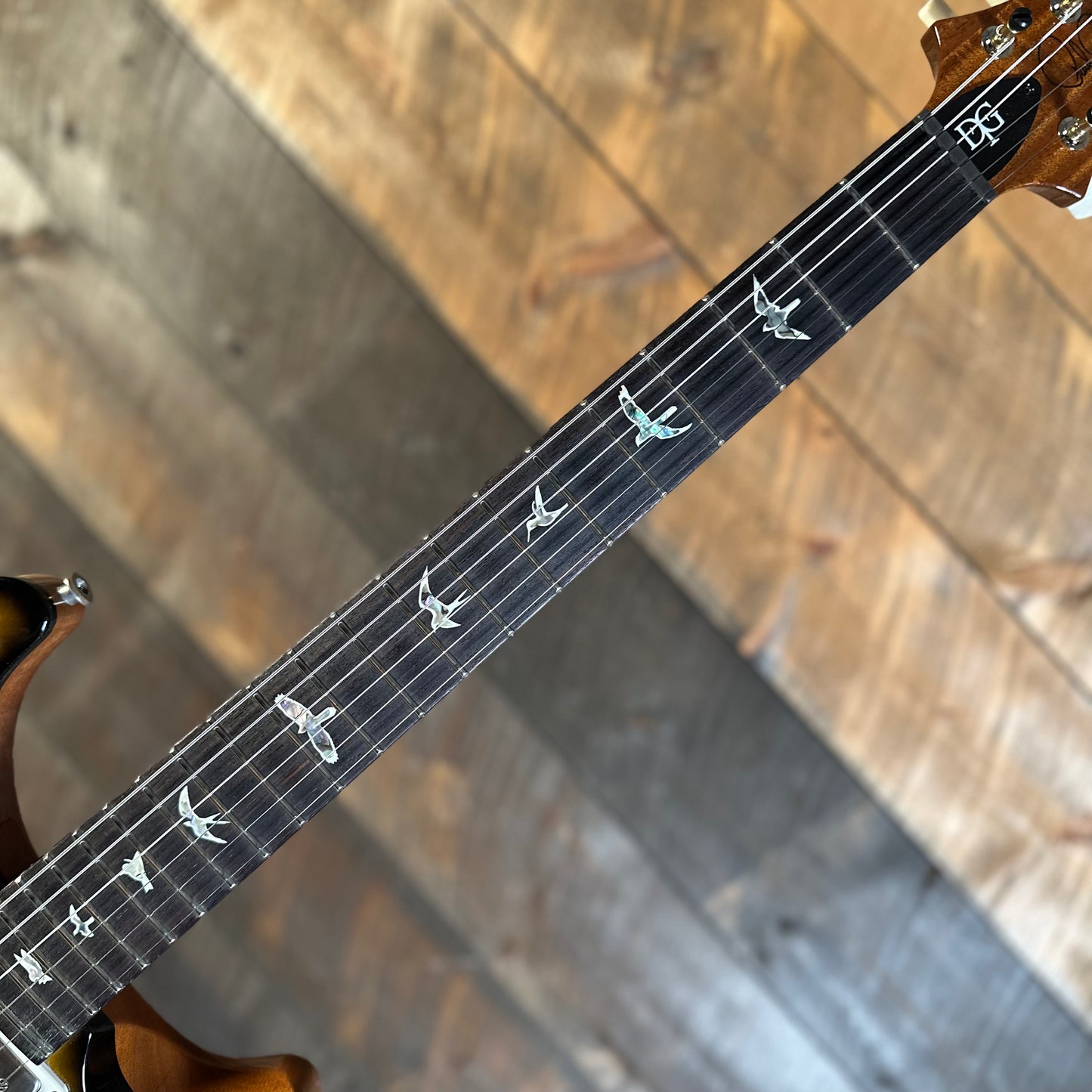 *PRS Roadshow Guitar* PRS DGT  (David Grissom Trem) W/Birds Custom Color - Livingston Lemondrop W/Black Microburst & Natural Back 417404