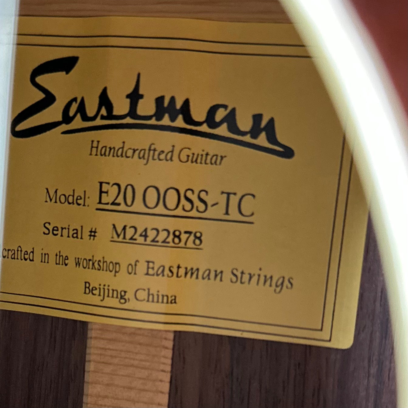 Eastman E20OOSS TC Solid Rosewood Sides & Back Thermo Cured Top Sunburst