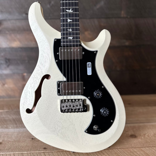 PRS S2 Vela Semi-Hollow HHT Quimper Edition – Antique White Satin Nitro USA Electric Guitar S208998