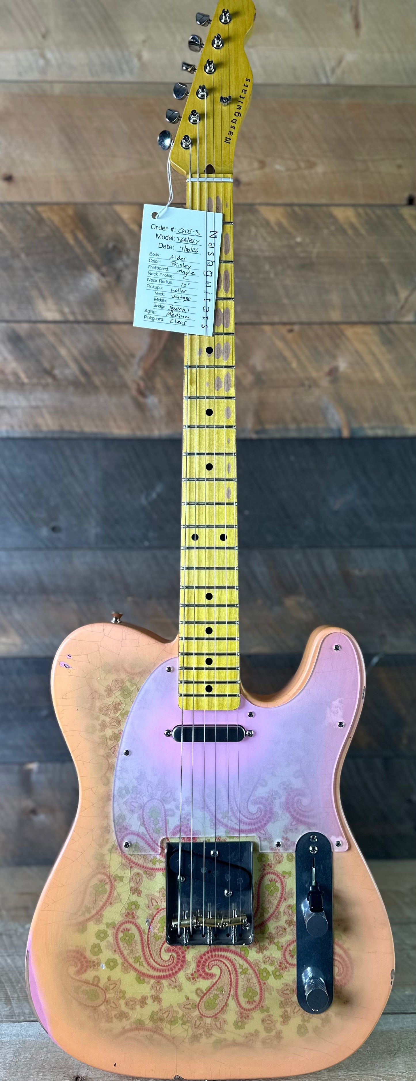 Nash T-68 - Paisley Medium Relic Lollar Pick Ups Maple Neck