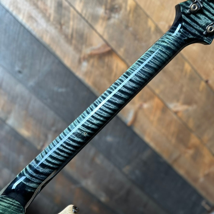 PRS Wood Library Special Semi-Hollow Artist Grade Top - Teal Black With Natural Back