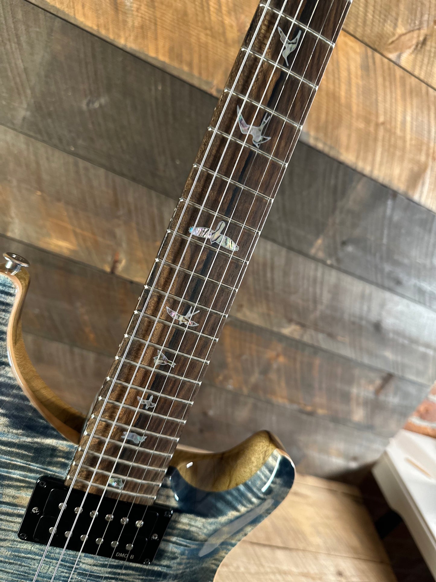 PRS Wood Library Custom 24 Stoptail Limited Edition - Faded Whale Blue (Natural Back) 429769
