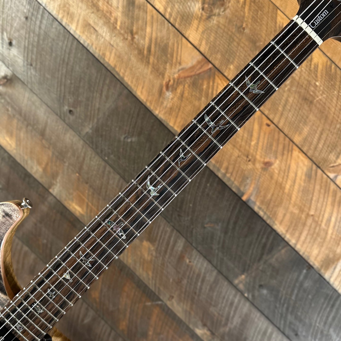 PRS Wood Library Custom 24 Stoptail Limited Edition - Charcoal (Natural Back) 430172