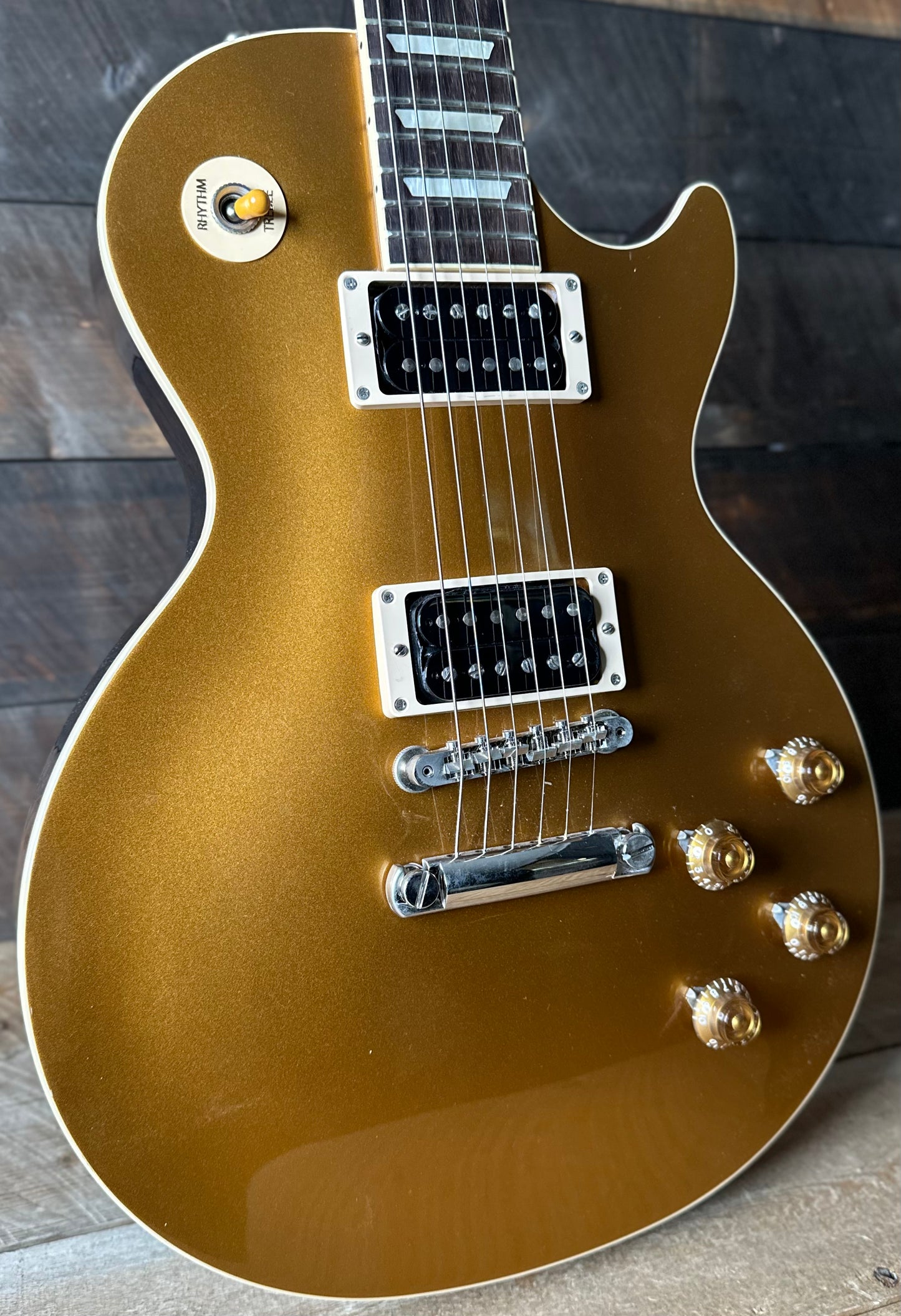Used 2022 Gibson Slash Victoria Les Paul Standard - Goldtop Dark Back
