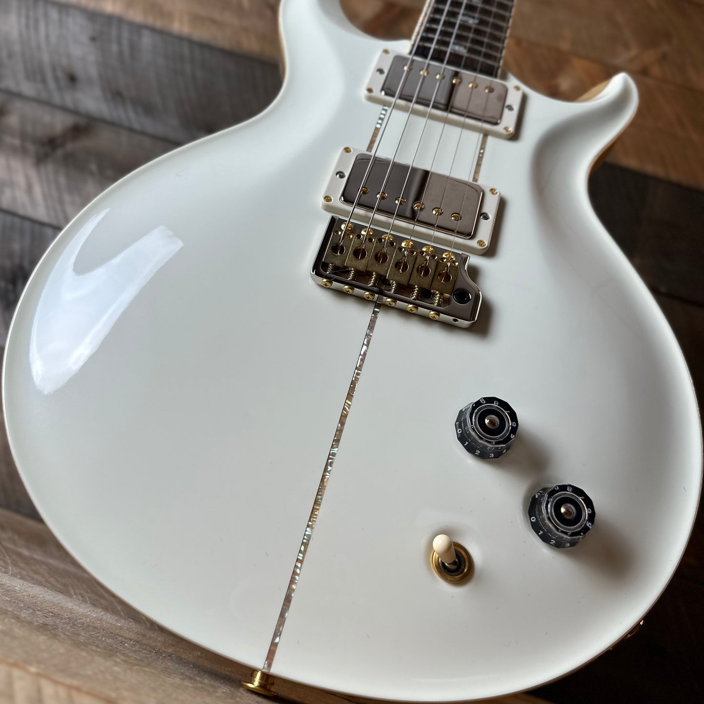 PRS Wood Library Santana Retro Korina Back & Neck, Ziricote FB!! - Antique White Top W/Natural Back 418563