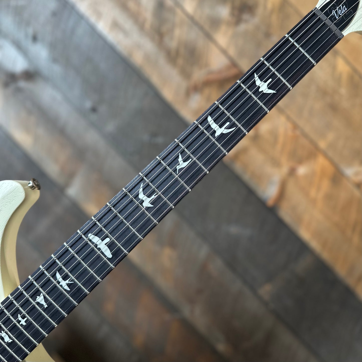PRS S2 Vela Semi-Hollow HHT Quimper Edition – Antique White Satin Nitro USA Electric Guitar S208998