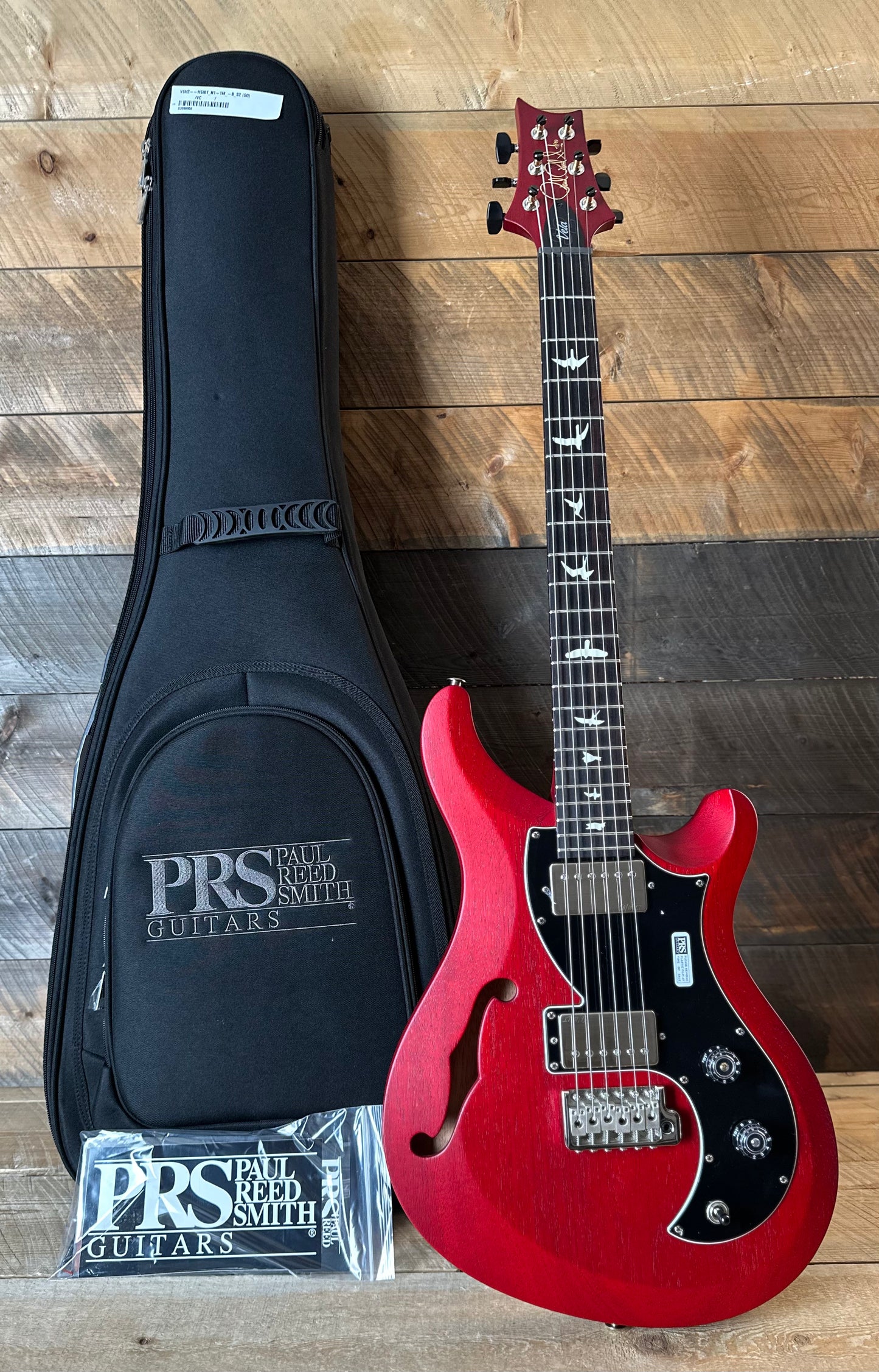 PRS S2 Vela Semi-Hollow HHT Quimper Edition – Vintage Cherry Satin Nitro USA Electric Guitar S2088908