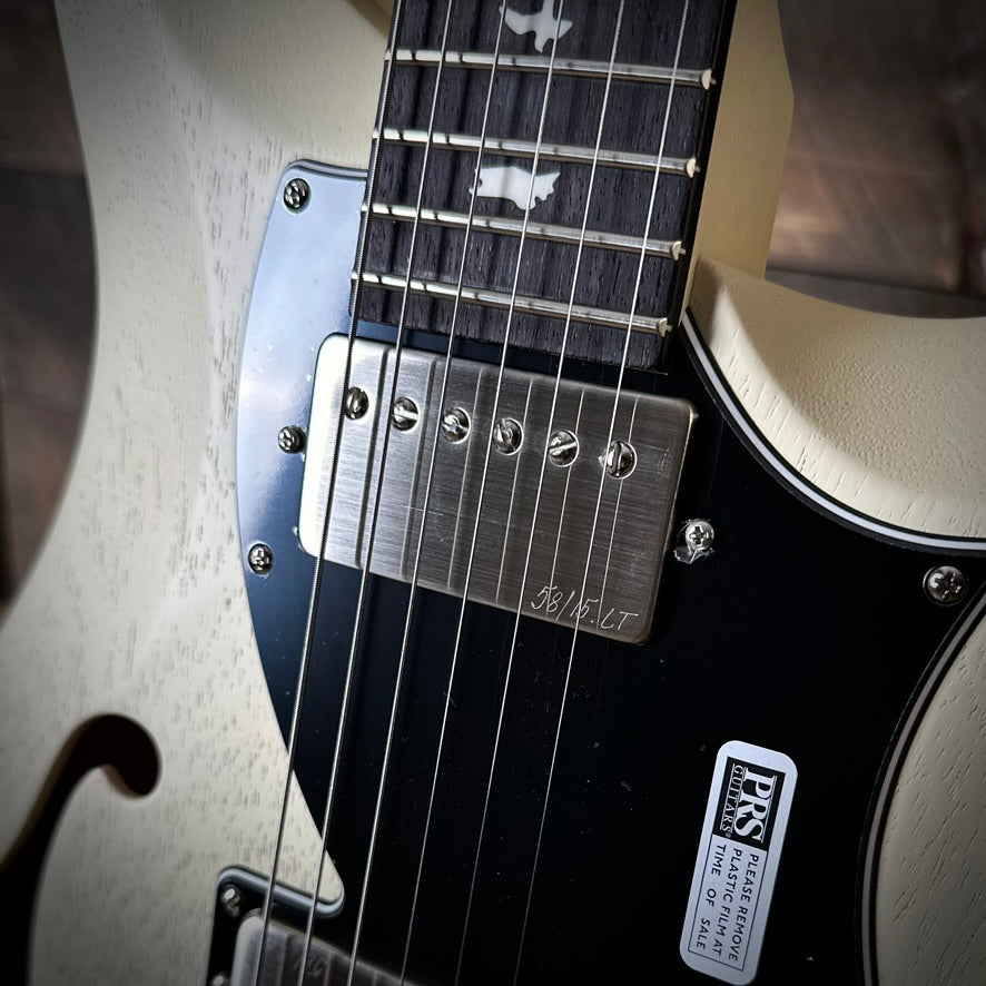 PRS S2 Vela Semi-Hollow HHT Quimper Edition – Antique White Satin Nitro USA Electric Guitar S208998