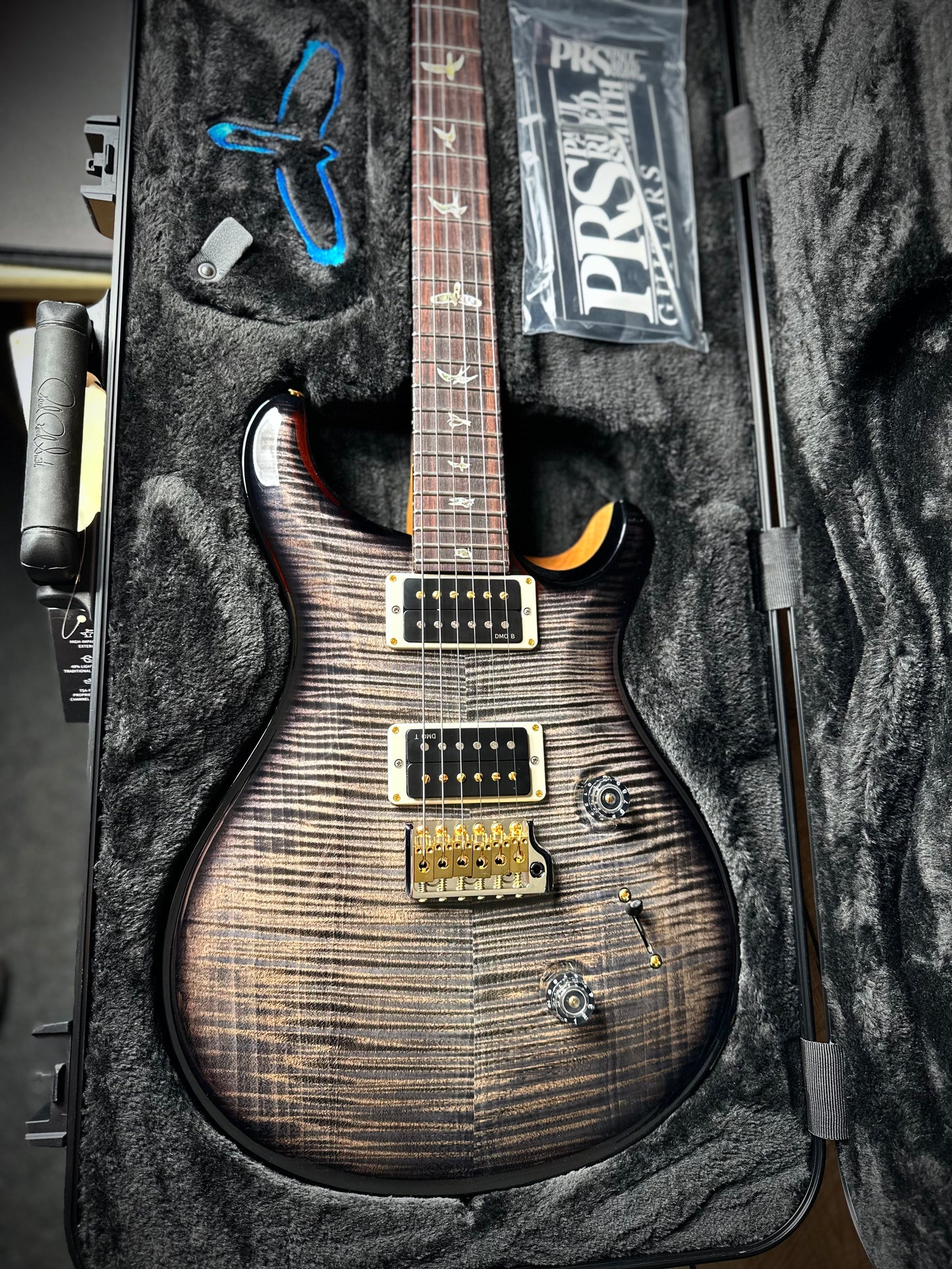 PRS Custom 24 Stunning Flamed Maple 10-Top! - Charcoal Burst 413529