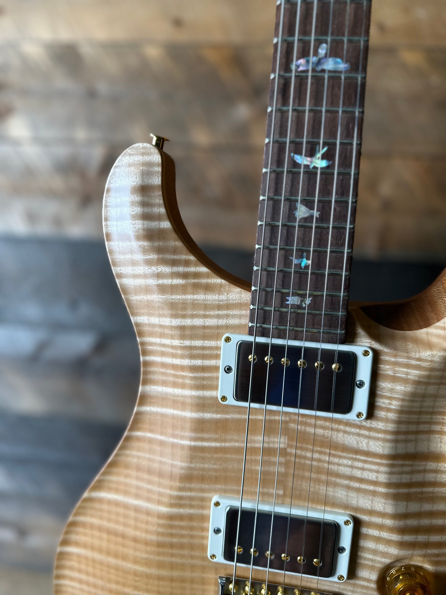PRS DGT David Grissom Signature Wood Library Flame Maple 10 Top, Brazilian Rosewood FB - Natural 410966