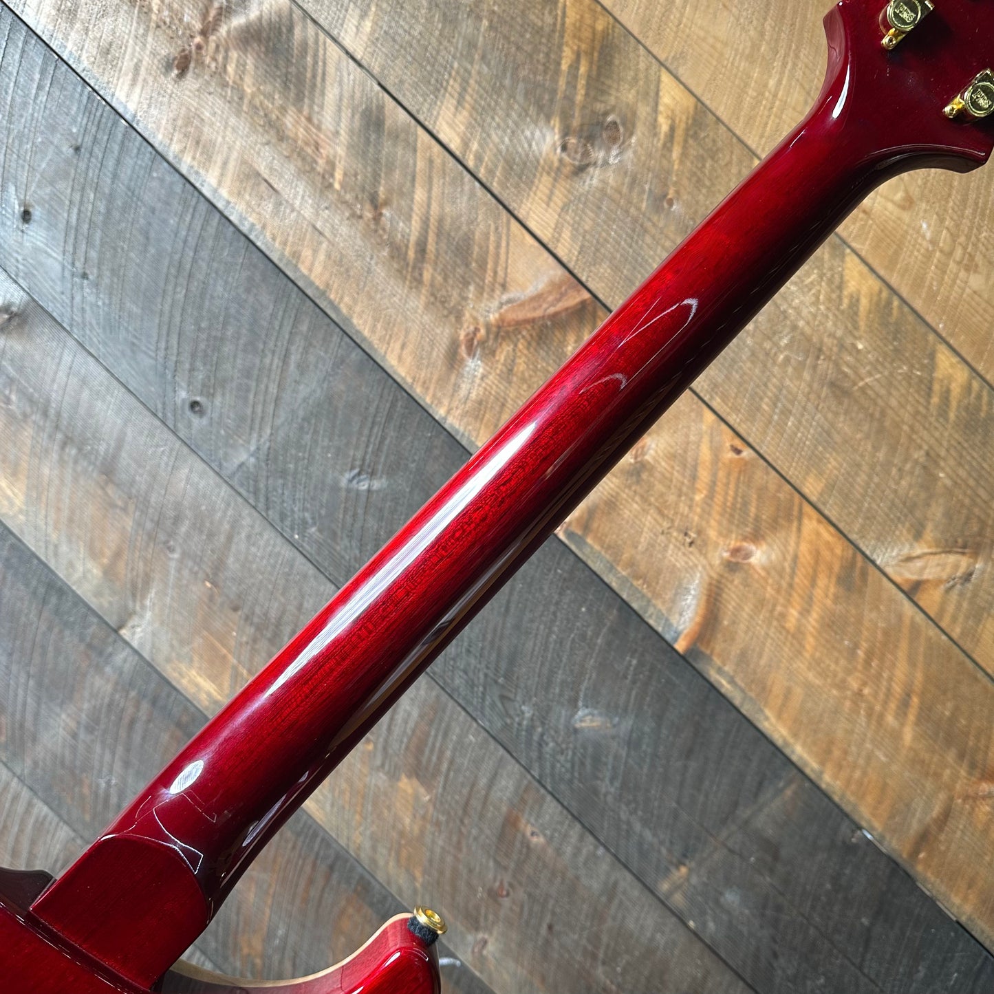 Used 2003 PRS Brazilian Custom 22, Artist Top, Hardtail, Gold Hardware - Dark Cherry Sunburst