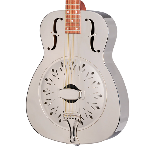 Epiphone Dobro Hound Dog M-14 Metalbody (Round Neck) W/Dobro Hardshell Case - Nickel