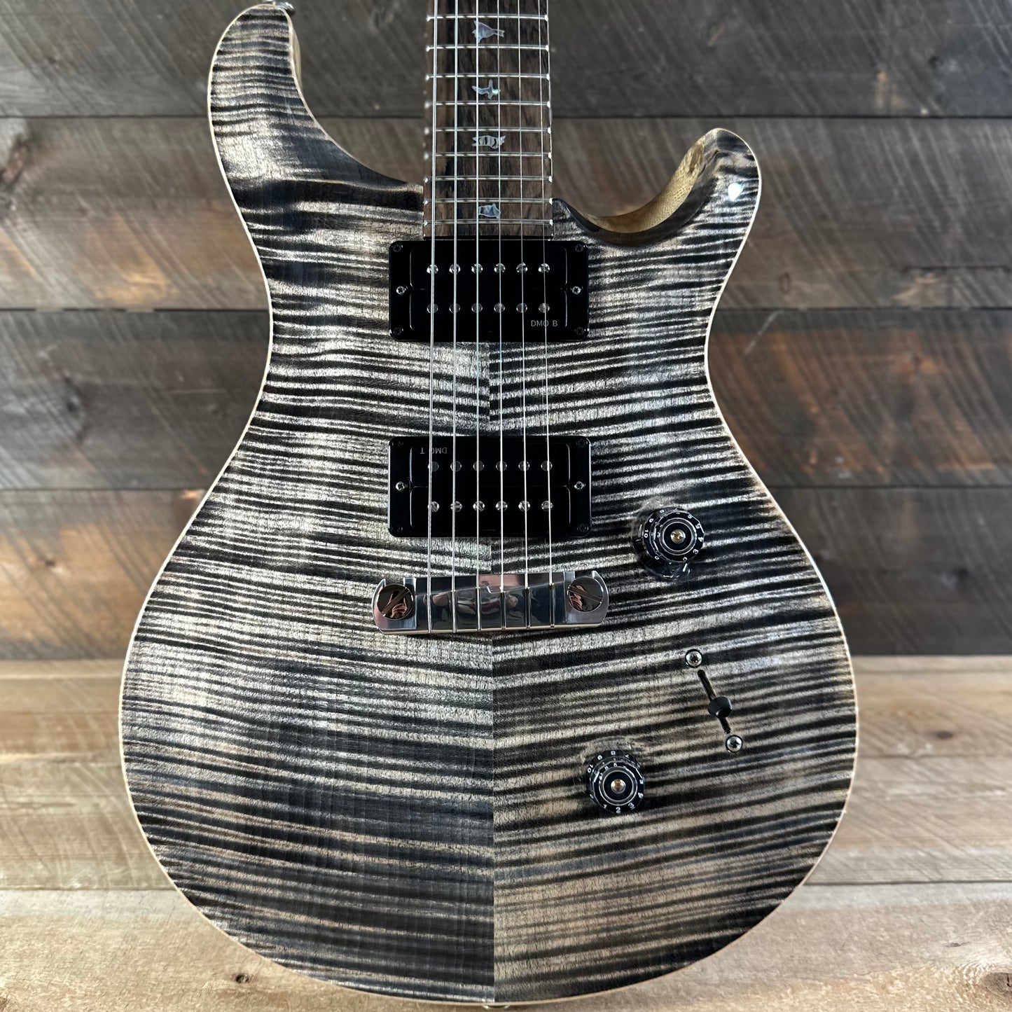 PRS Wood Library Custom 24 Stoptail Limited Edition - Charcoal (Natural Back) 430237