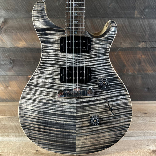 PRS Wood Library Custom 24 Stoptail Limited Edition - Charcoal (Natural Back) 430237
