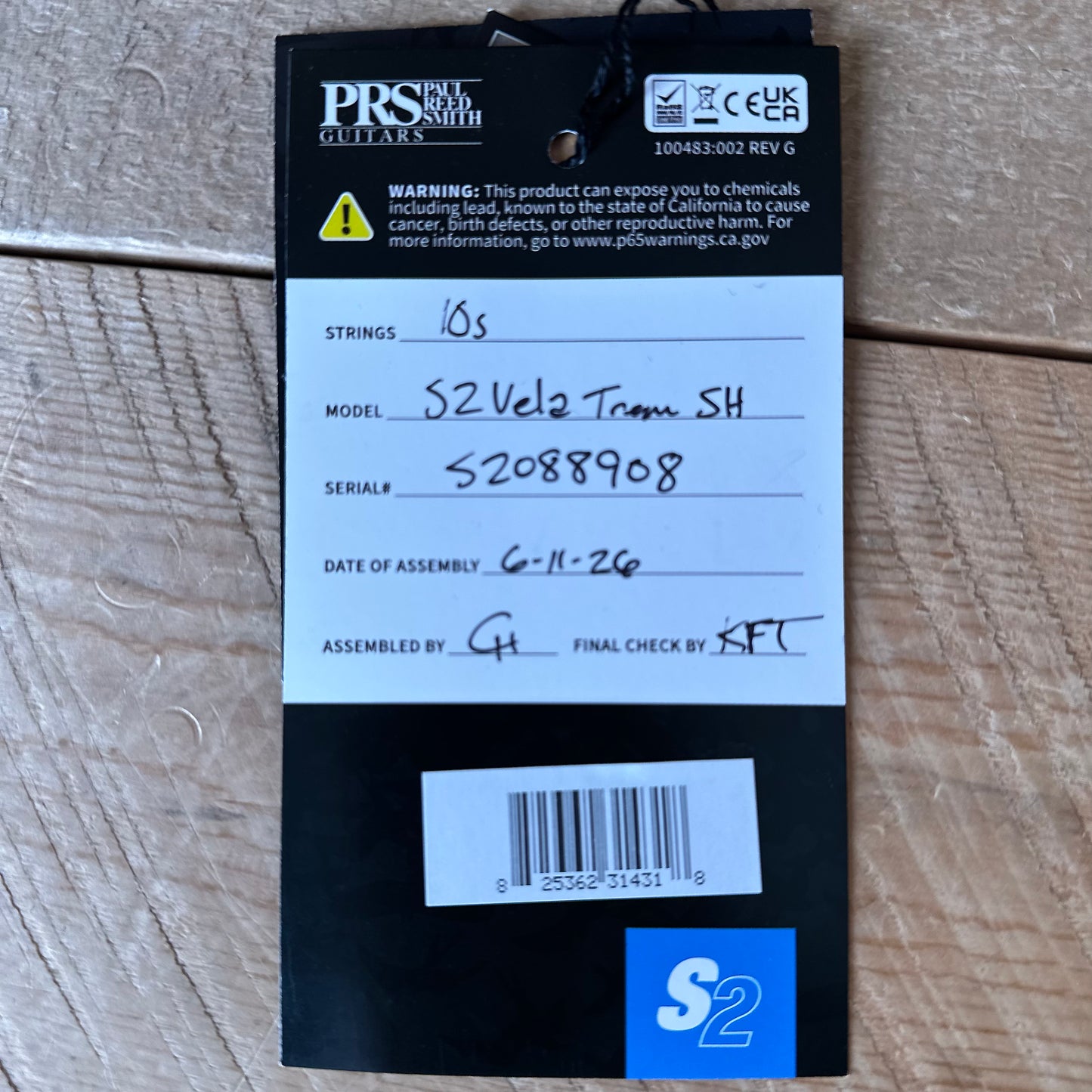 PRS S2 Vela Semi-Hollow HHT Quimper Edition – Vintage Cherry Satin Nitro USA Electric Guitar S2088908
