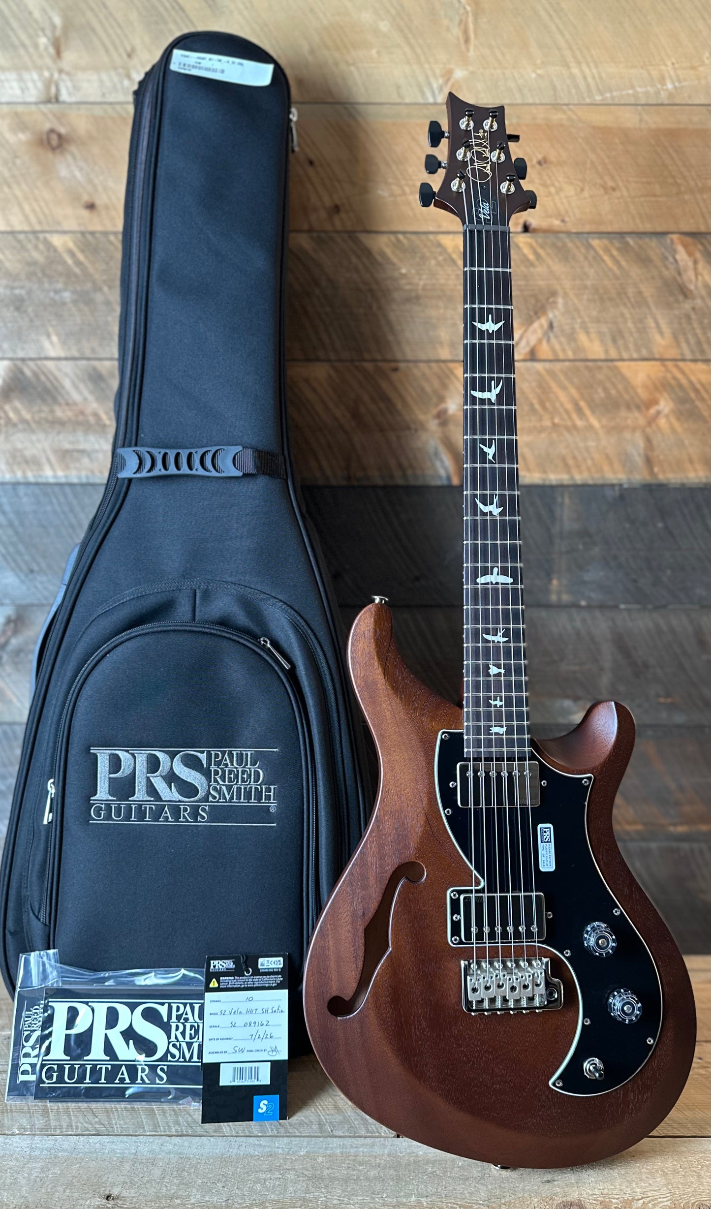 PRS S2 Vela Semi-Hollow HHT Quimper Edition – Walnut Satin Nitro USA Electric Guitar S2089162