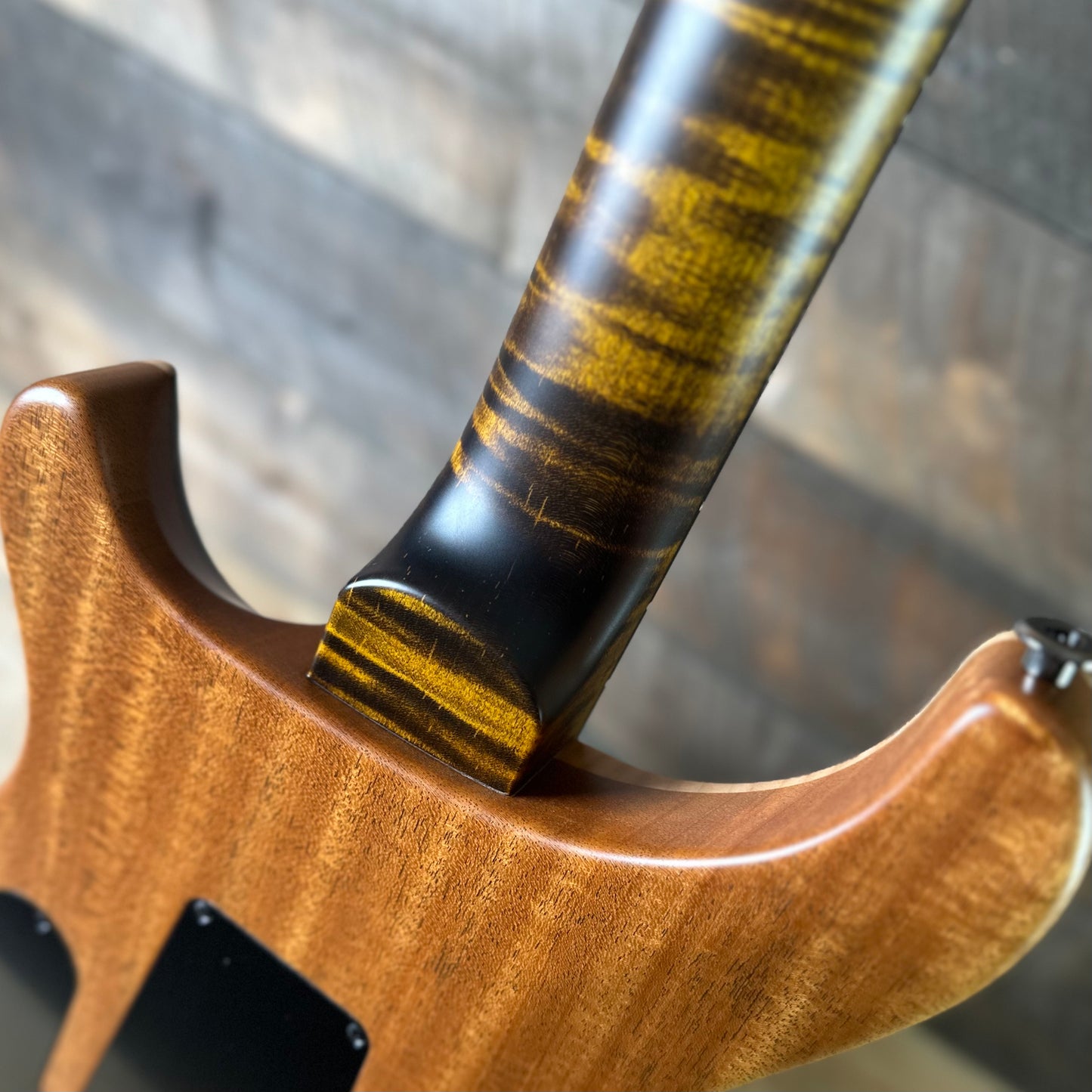PRS Wood Library Custom 24 Fatback Semi-Hollow McCarty III Pickups Ebony Fretboard Satin Yellow Tiger Stained Maple Neck 423672