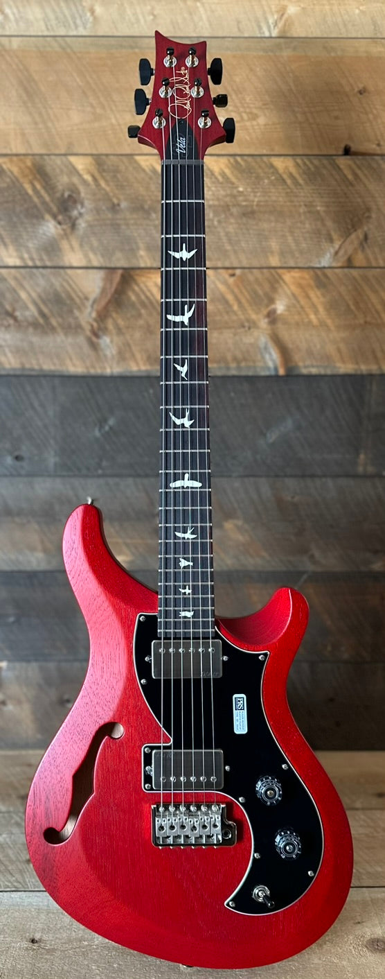 PRS S2 Vela Semi-Hollow HHT Quimper Edition – Vintage Cherry Satin Nitro USA Electric Guitar S2088986