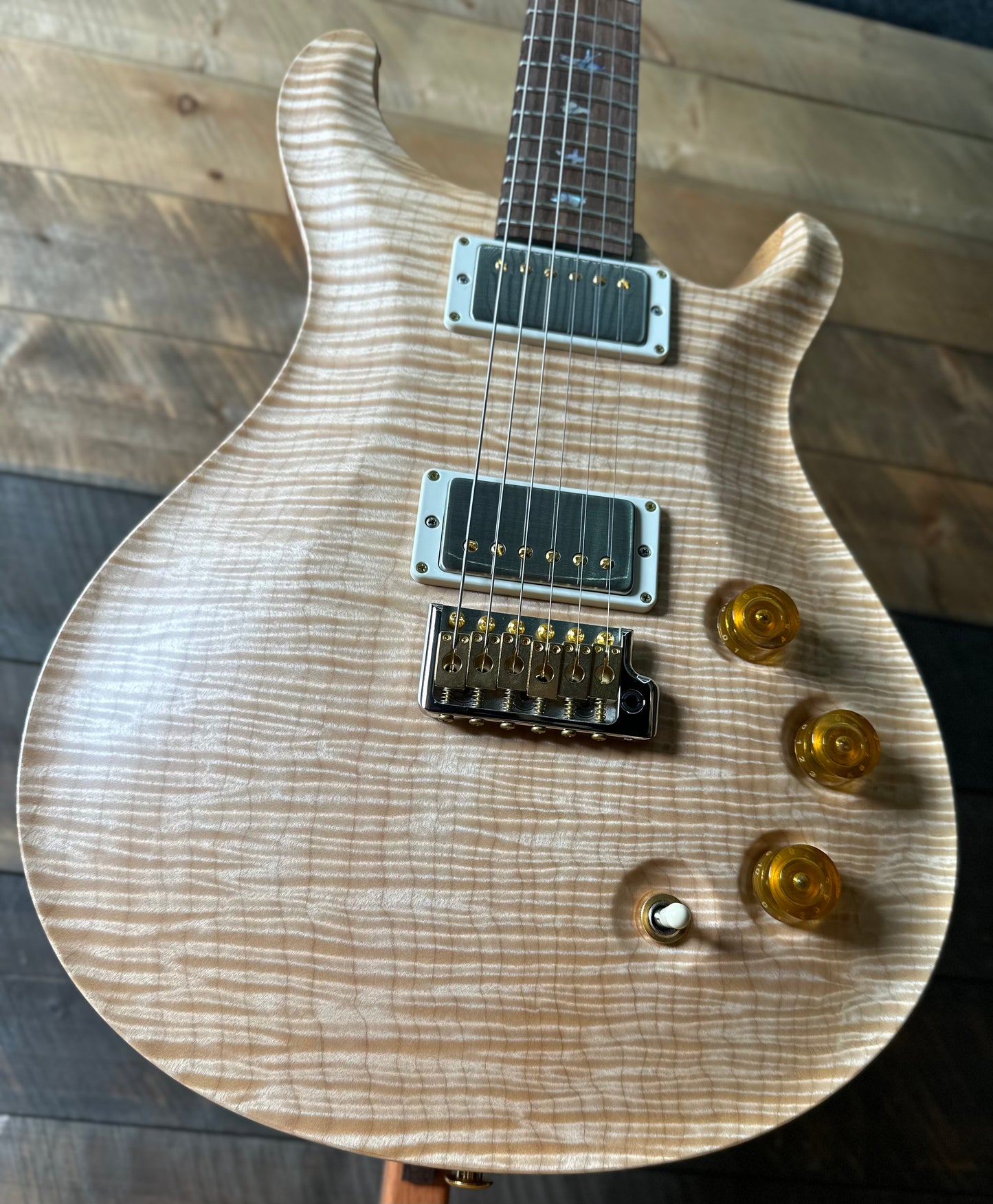 PRS DGT David Grissom Signature Wood Library ONE PIECE TOP!! Flame Maple 10 Top, Brazilian Rosewood FB -Natural 410965