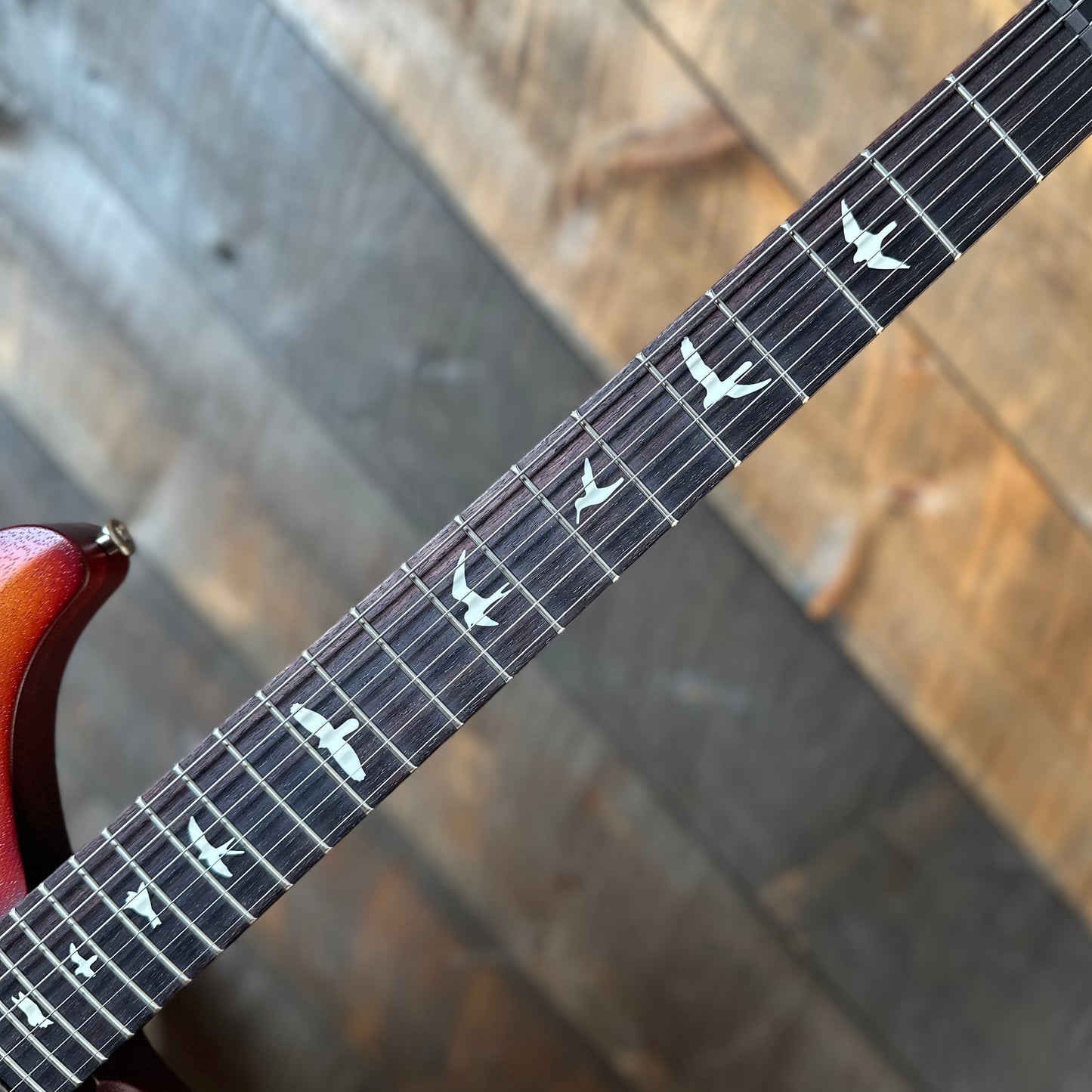 PRS S2 Vela Semi-Hollow HHT Quimper Edition – Dark Cherry Sunburst Satin Nitro USA Electric Guitar S2088946