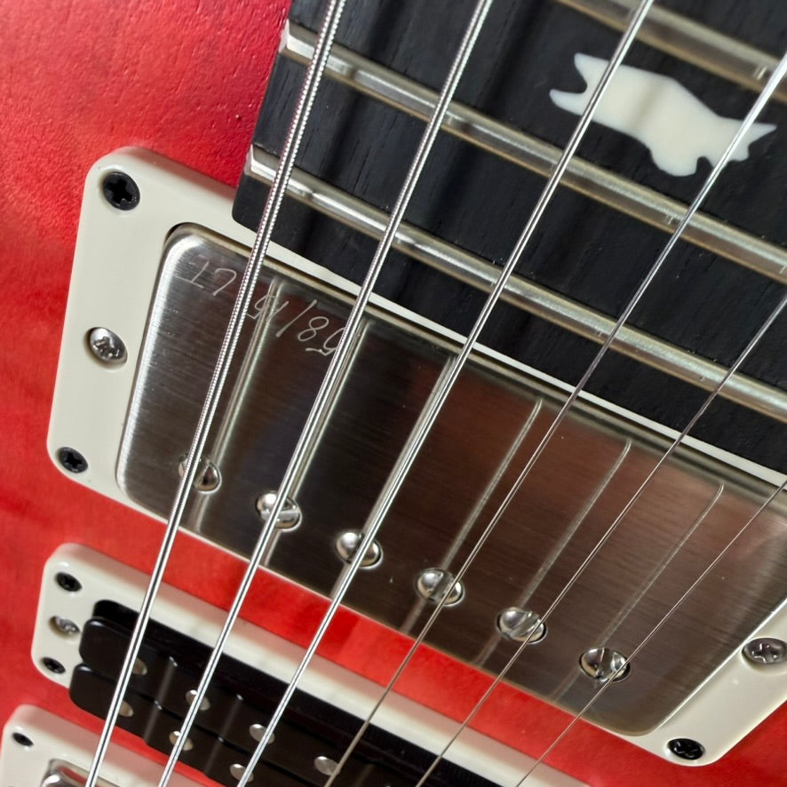 PRS S2 Wood Library Special Semi-Hollow Quilted Top Ebony Fretboard Satin Bonnie Pink Cherry Burst  S2088417