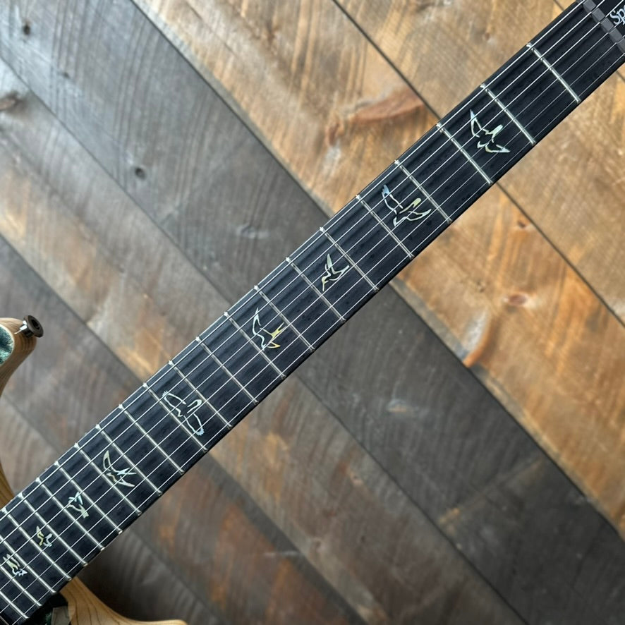 PRS Wood Library Special Semi-Hollow Artist Grade Top - Teal Black With Natural Back