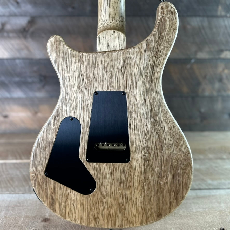 PRS Wood Library Custom 24 Amazing Quilted 10 top Korina Body/Neck Brazilian Rosewood FB - Satin Livingston Lemon Cherry Burst W/Natural Back 425290