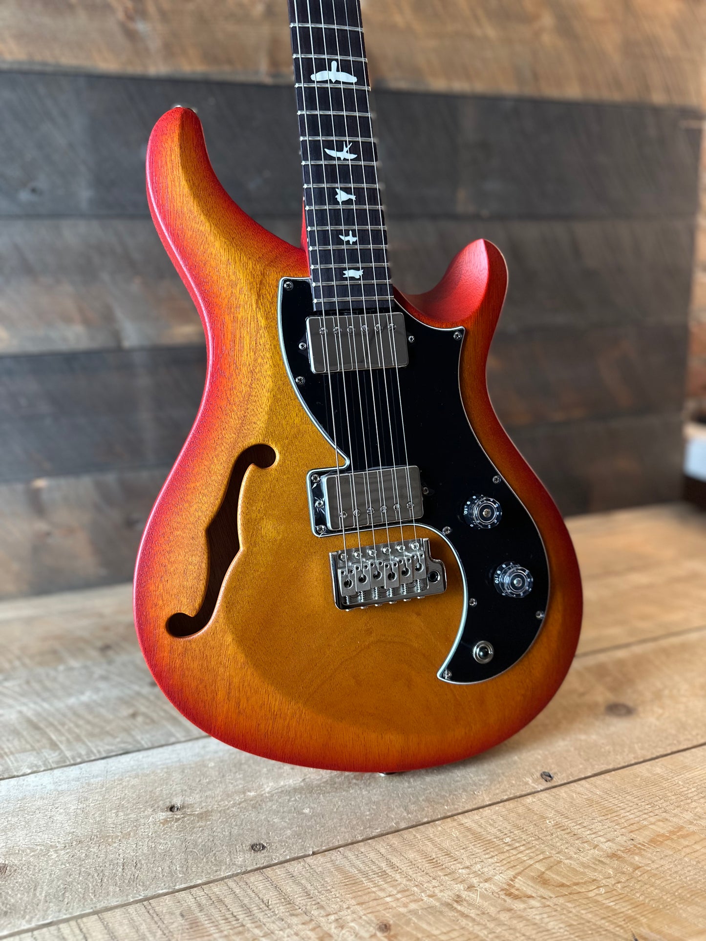 PRS S2 Vela Semi-Hollow HHT Quimper Edition – McCarty Sunburst Satin Nitro USA Electric Guitar S2089046