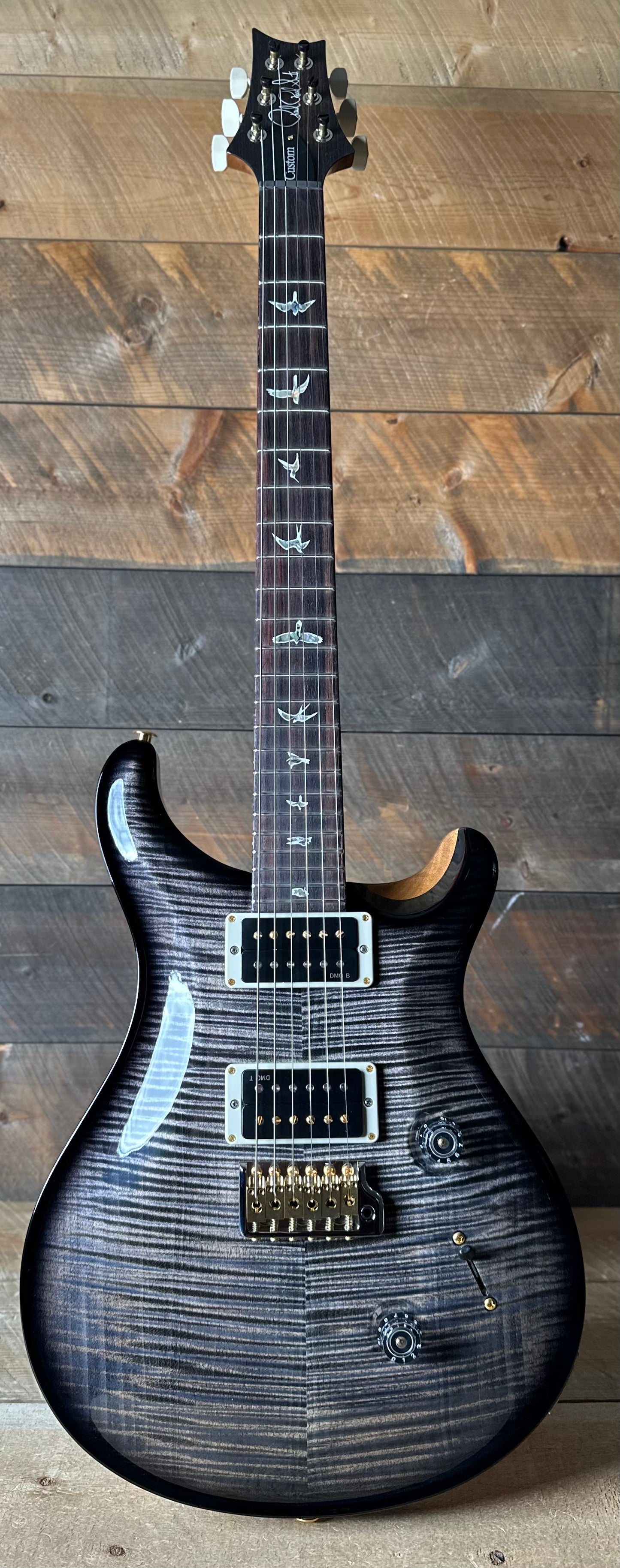 PRS Custom 24 Stunning Flamed Maple 10-Top! - Charcoal Burst 413529