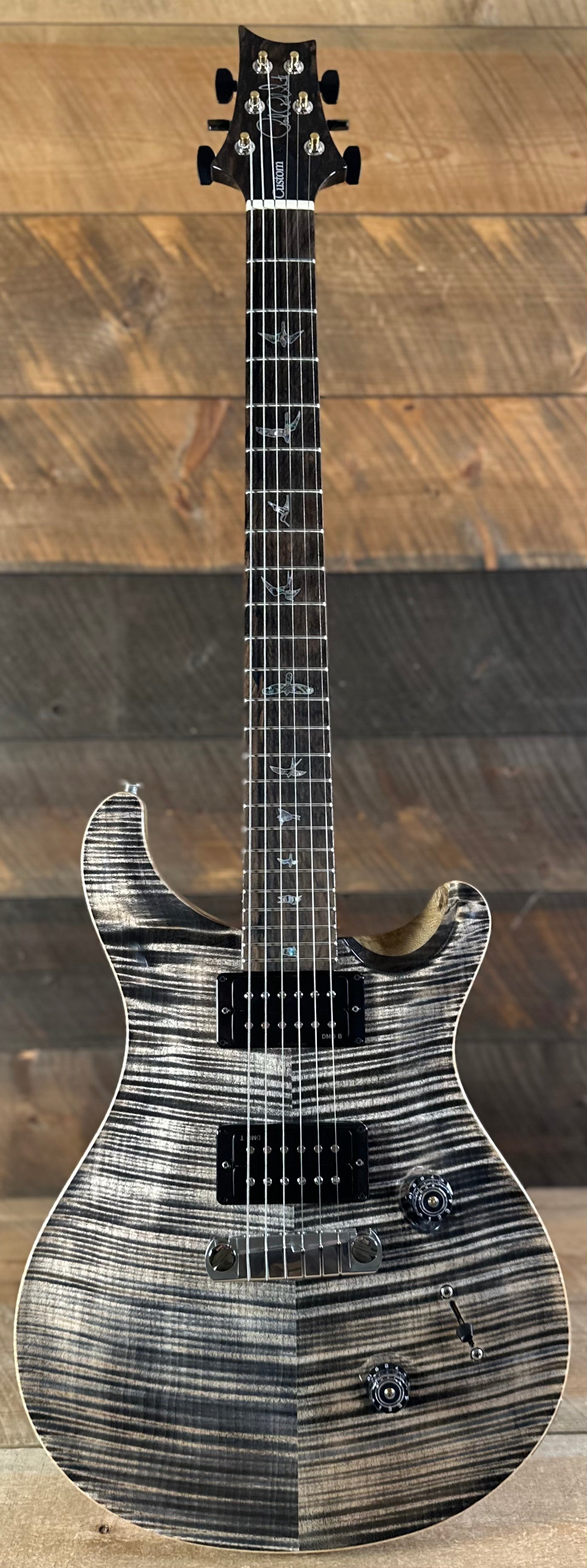 PRS Wood Library Custom 24 Stoptail Limited Edition - Charcoal (Natural Back) 430237