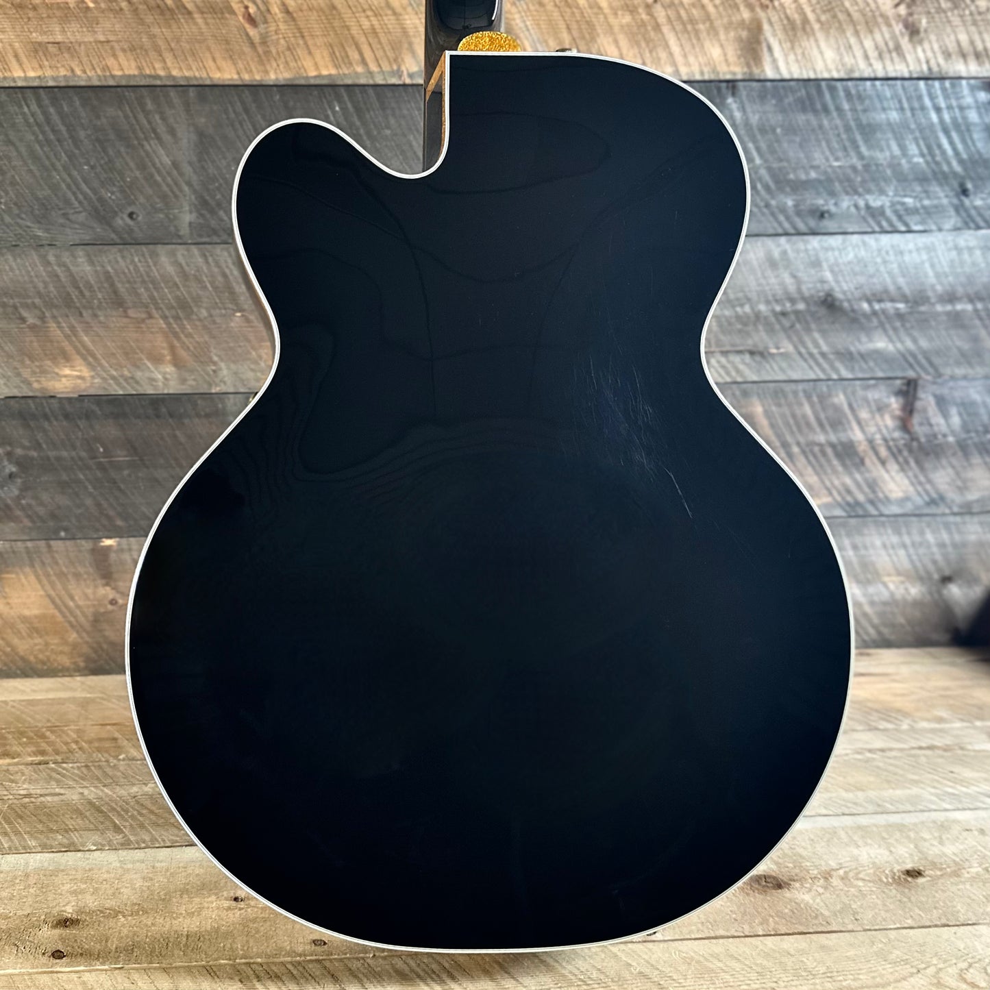 Used 2008 Gretsch G6136TBK Black Falcon Made In Japan - Black With Gold Hardware