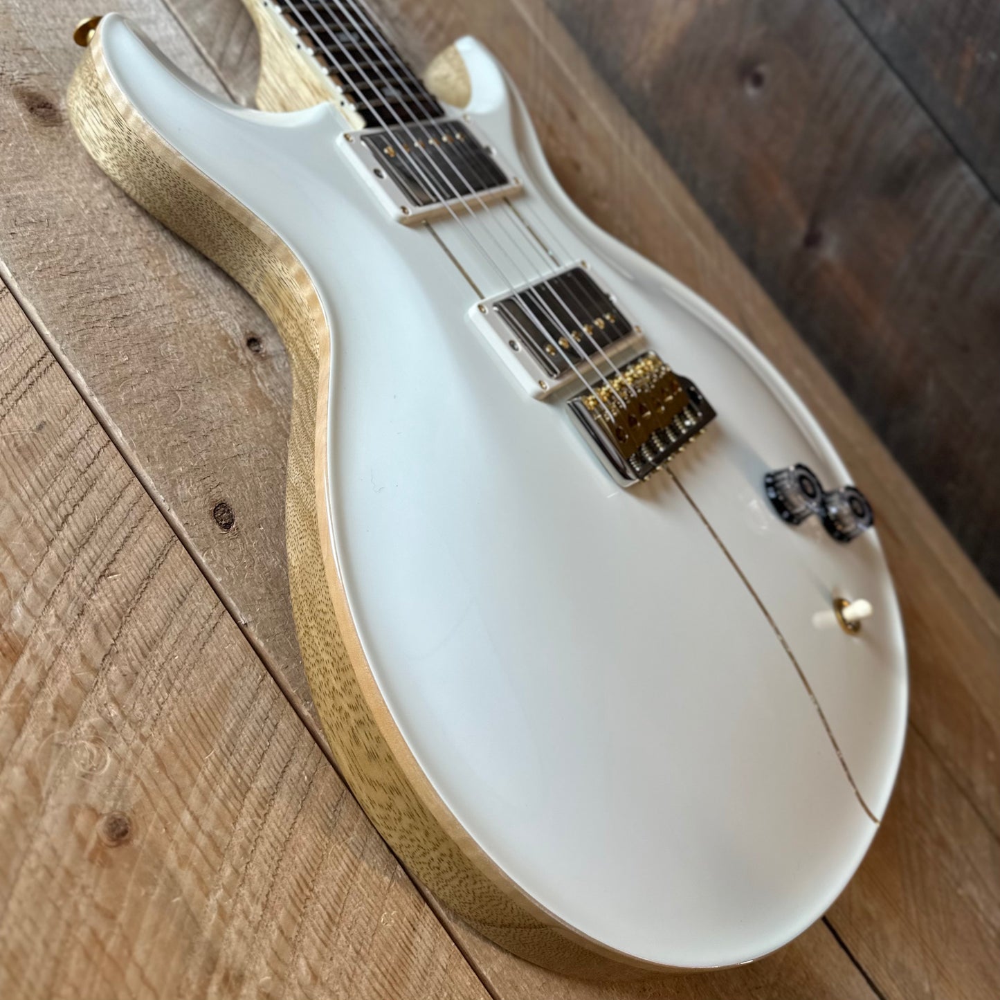 PRS Wood Library Santana Retro Korina Back & Neck, Ziricote FB!! - Antique White Top W/Natural Back 418563
