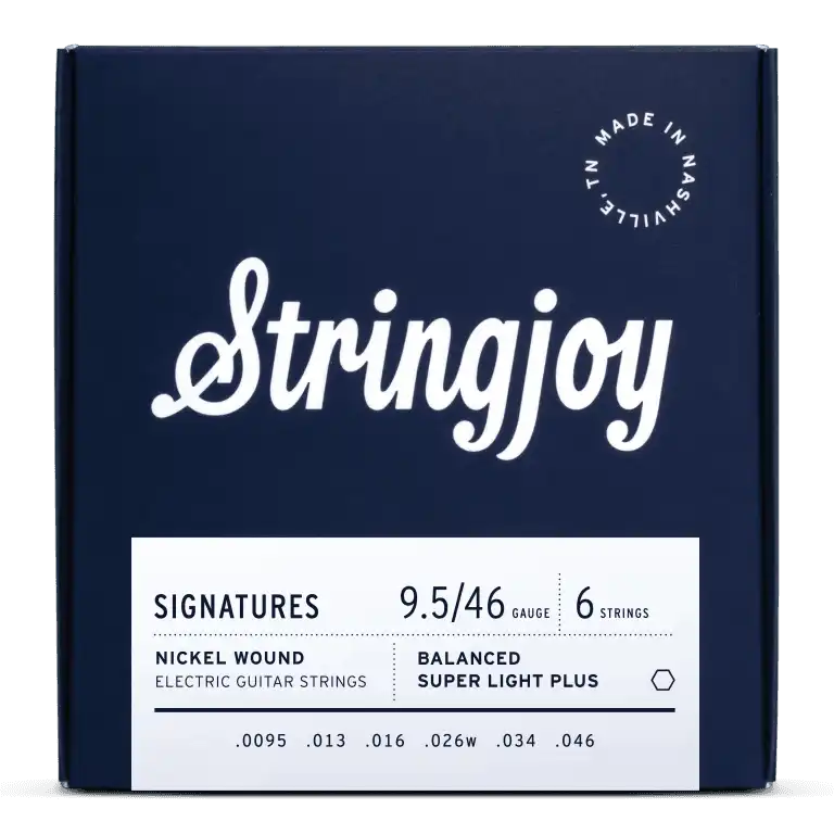 Stringjoy 9.5-46 Balanced Super Light Plus Gauge Signatures - Nickel Wound Electric Guitar Strings