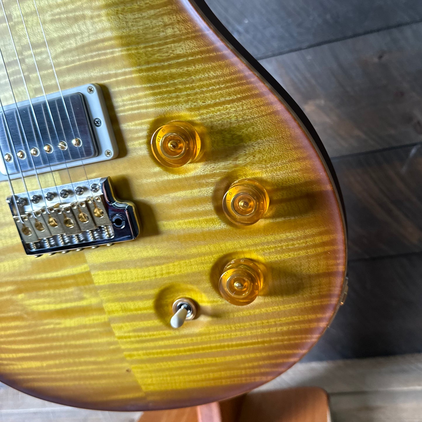 PRS DGT David Grissom Signature Wood Library Flame Maple 10 Top, Brazilian Rosewood FB - Livingston Lemondrop 410967