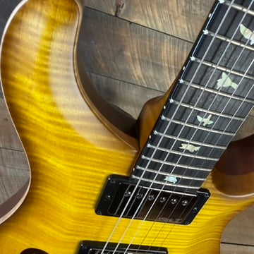 PRS Wood Library Custom 24 Fatback Semi-Hollow McCarty III Pickups Ebony Fretboard Satin Livingston Lemondrop Finish Stained Maple Neck 423673
