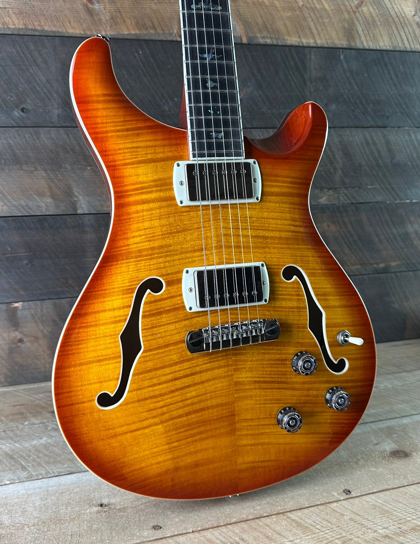 PRS SE Hollowbody II Piezo, 6 lbs - Vintage Sunburst CTIH077600