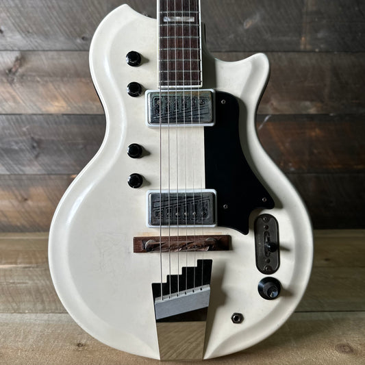 Vintage 1962 Supro Martinique Dual Tone Res-O Glass - White