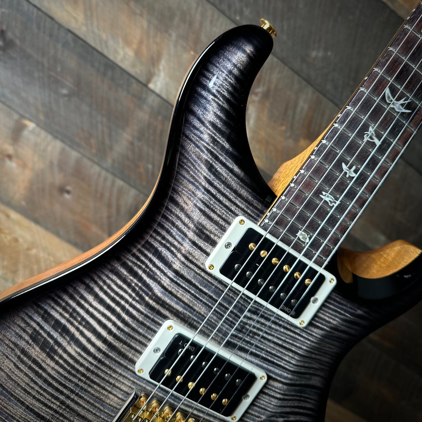 PRS Custom 24 Stunning Flamed Maple 10-Top! - Charcoal Burst 413529