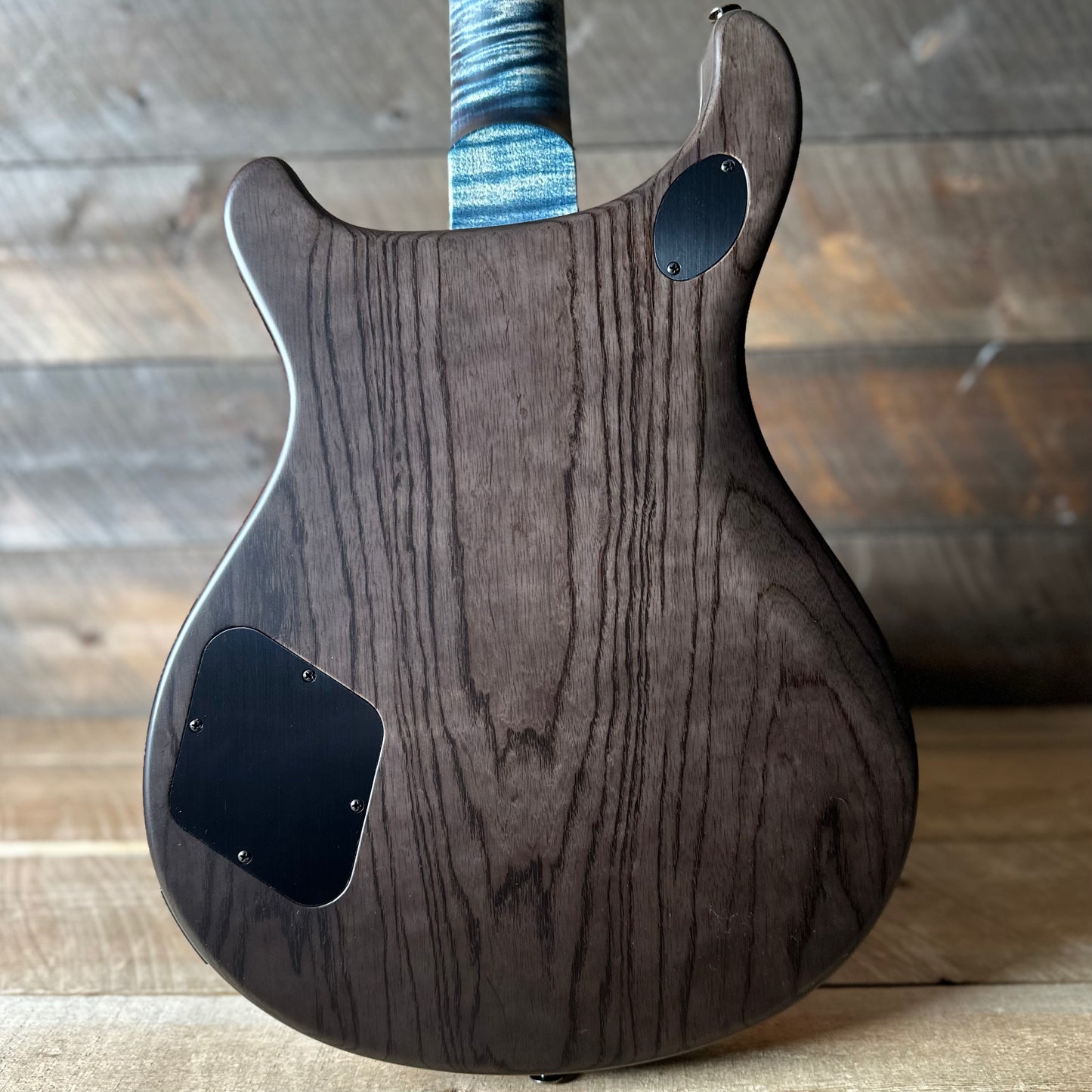PRS Wood Library McCarty 594 Flamed Maple 10 Top, Swamp Ash Back, Stained Flamed Maple Neck, Bound Ebony FB - Satin Faded Whale Blue W/Dark Stained Back 418879