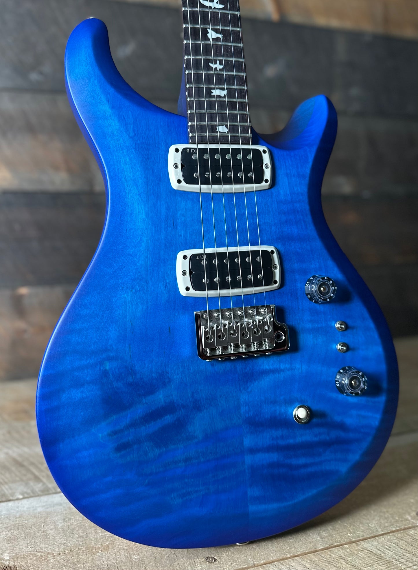 PRS S2 Wood Library Custom 24-08 QS Exclusive Satin Run! - Lake Blue S2085225