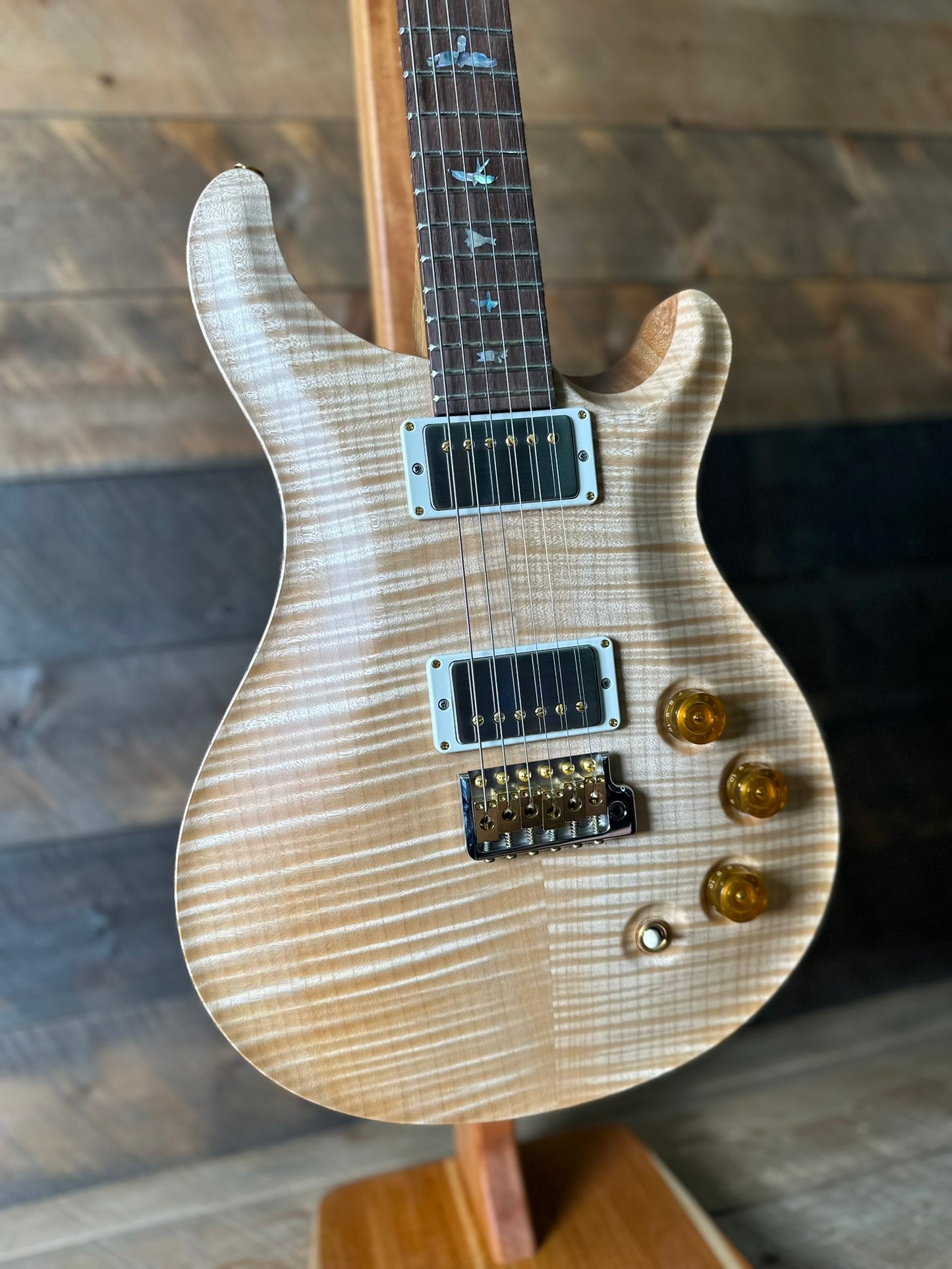 PRS DGT David Grissom Signature Wood Library Flame Maple 10 Top, Brazilian Rosewood FB - Natural 410966
